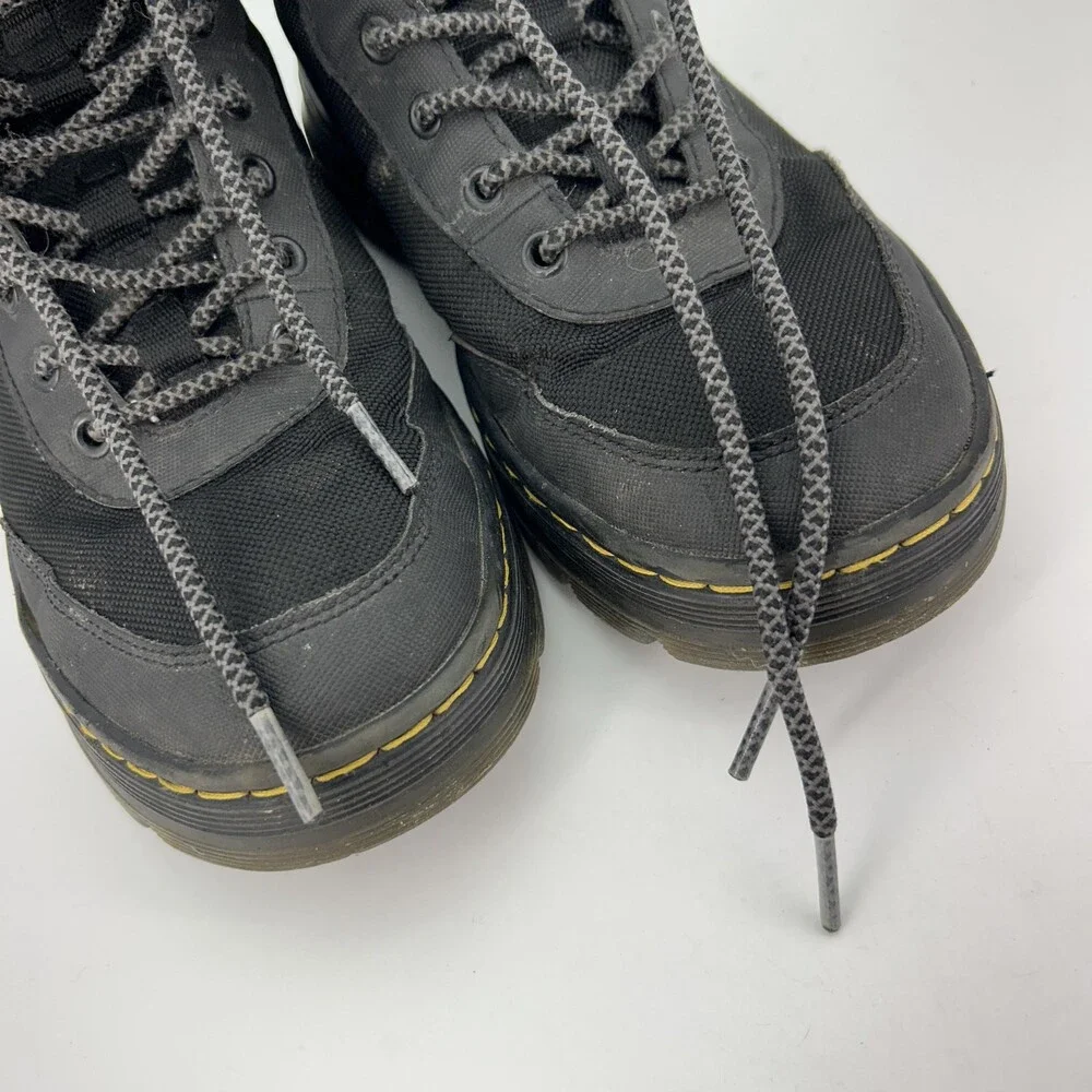 Dr. Martens Combs Tech Boots Mens Size 9 Poly Nylon Combat Ankle Lace Up